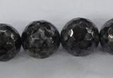 CLB366 15.5 inches 18mm faceted round black labradorite beads wholesale