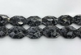 CLB380 24*32mm - 25*35mm faceted octagonal black labradorite beads