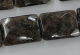 CLB425 15.5 inches 18*25mm faceted rectangle grey labradorite beads