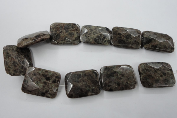 CLB428 15.5 inches 30*40mm faceted rectangle grey labradorite beads