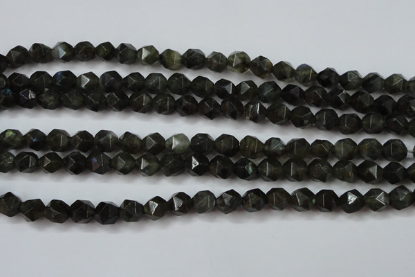 CLB452 15 inches 8mm faceted nuggets labradorite gemstone beads