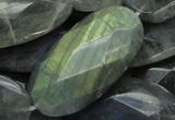 CLB48 15.5 inches 20*40mm faceted oval labradorite gemstone beads