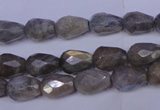 CLB502 15.5 inches 8*12mm faceted teardrop labradorite beads