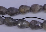 CLB503 15.5 inches 10*14mm faceted teardrop labradorite beads