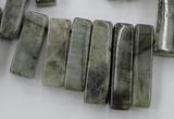 CLB51 15.5 inches multi size wand labradorite gemstone beads