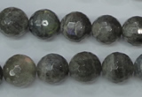 CLB514 15.5 inches 12mm faceted round labradorite gemstone beads