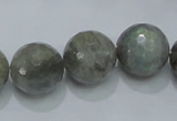 CLB52 15.5 inches 16mm faceted round labradorite gemstone beads