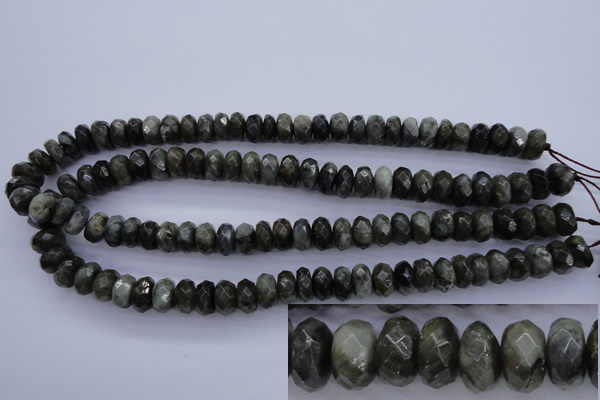 CLB55 15.5 inches 7*12mm faceted rondelle labradorite beads