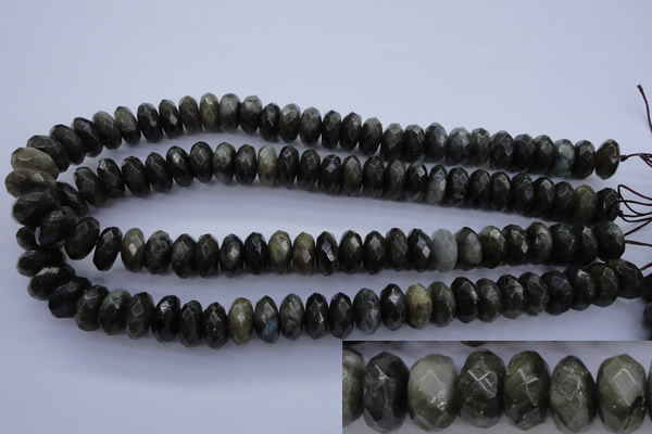 CLB56 15.5 inches 7*14mm faceted rondelle labradorite beads