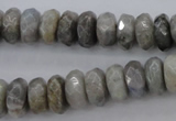 CLB59 15.5 inches 6*12mm faceted rondelle labradorite beads wholesale