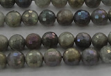 CLB611 15.5 inches 6mm faceted round AB-color labradorite beads