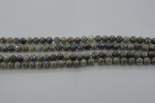 CLB611 15.5 inches 6mm faceted round AB-color labradorite beads