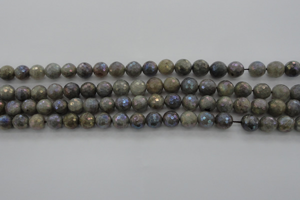 CLB613 15.5 inches 10mm faceted round AB-color labradorite beads