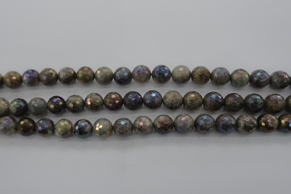 CLB614 15.5 inches 12mm faceted round AB-color labradorite beads