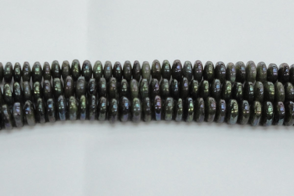 CLB621 15.5 inches 6*14mm rondelle AB-color labradorite beads