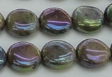 CLB635 15.5 inches 10mm flat round AB-color labradorite beads