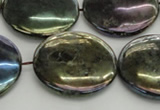 CLB641 15.5 inches 25mm flat round AB-color labradorite beads