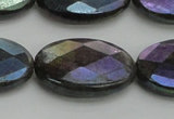 CLB661 15.5 inches 15*20mm faceted oval AB-color labradorite beads