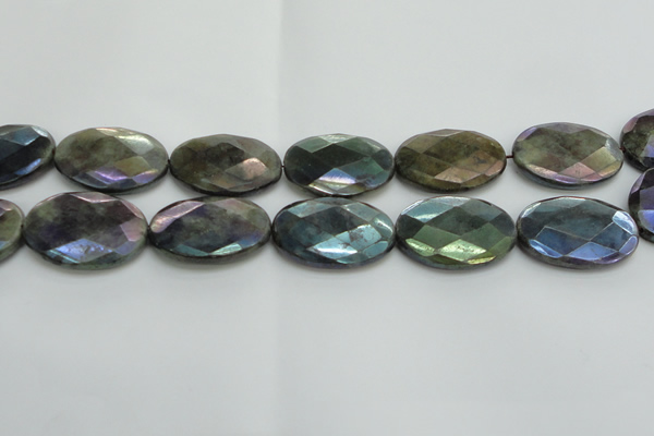 CLB664 15.5 inches 25*35mm faceted oval AB-color labradorite beads