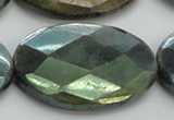 CLB665 15.5 inches 30*40mm faceted oval AB-color labradorite beads