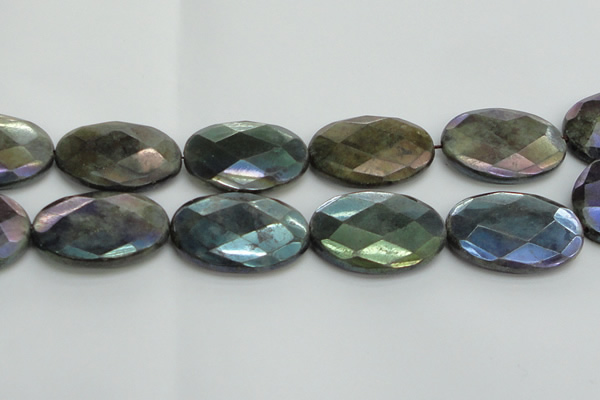 CLB665 15.5 inches 30*40mm faceted oval AB-color labradorite beads