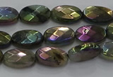 CLB673 15.5 inches 8*10mm faceted oval AB-color labradorite beads