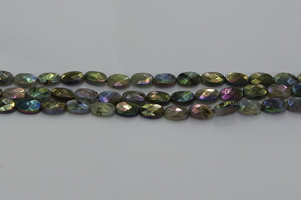 CLB674 15.5 inches 8*12mm faceted oval AB-color labradorite beads