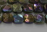 CLB685 15.5 inches 8mm faceted square AB-color labradorite beads