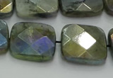 CLB689 15.5 inches 18mm faceted square AB-color labradorite beads