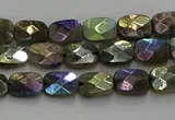 CLB694 15.5 inches 6*8mm faceted rectangle AB-color labradorite beads