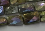 CLB697 15.5 inches 12*16mm faceted rectangle AB-color labradorite beads