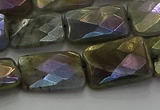 CLB698 15.5 inches 13*18mm faceted rectangle AB-color labradorite beads