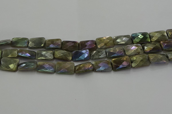 CLB698 15.5 inches 13*18mm faceted rectangle AB-color labradorite beads