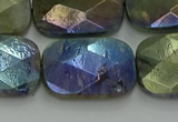 CLB707 15.5 inches 18*25mm faceted rectangle AB-color labradorite beads