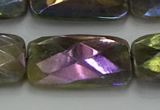 CLB708 15.5 inches 20*30mm faceted rectangle AB-color labradorite beads