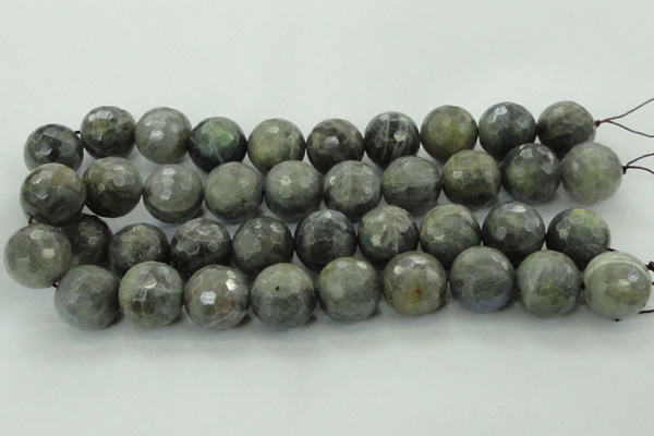 CLB715 15.5 inches 20mm faceted round labradorite gemstone beads