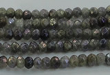 CLB755 15.5 inches 2.5*4mm faceted rondelle AB-color labradorite beads