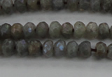 CLB756 15.5 inches 4*6mm faceted rondelle AB-color labradorite beads