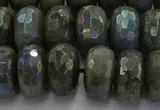 CLB761 15.5 inches 9*16mm faceted rondelle AB-color labradorite beads