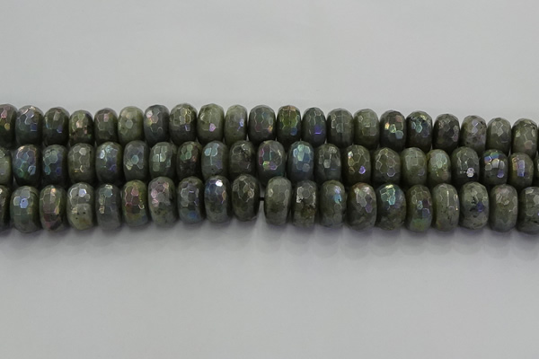 CLB761 15.5 inches 9*16mm faceted rondelle AB-color labradorite beads