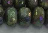 CLB763 15.5 inches 12*20mm faceted rondelle AB-color labradorite beads