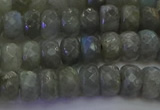 CLB773 15.5 inches 5*8mm faceted rondelle labradorite beads