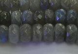 CLB774 15.5 inches 6*10mm faceted rondelle labradorite beads