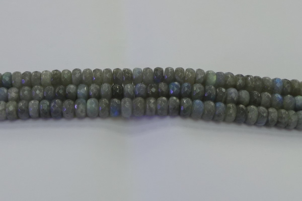 CLB774 15.5 inches 6*10mm faceted rondelle labradorite beads