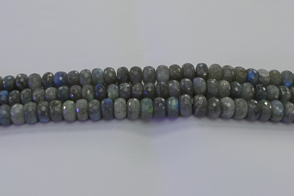 CLB775 15.5 inches 7*12mm faceted rondelle labradorite beads