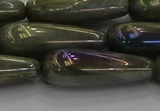 CLB782 15.5 inches 10*40mm teardrop AB-color labradorite beads