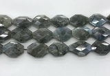 CLB798 20*28mm - 22*32mm faceted octagonal labradorite beads