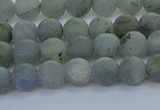 CLB872 15.5 inches 6mm round matte labradorite gemstone beads