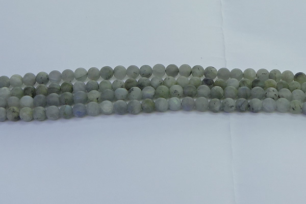 CLB872 15.5 inches 6mm round matte labradorite gemstone beads