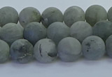 CLB873 15.5 inches 8mm round matte labradorite gemstone beads